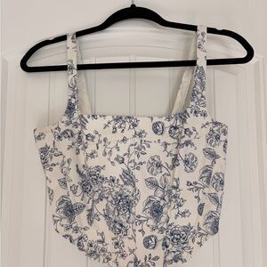 CHRISTIAN LACROIX Floral Print Corsette Top